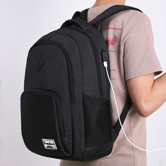 YAMTION backpack for men and women, school bag for boys and girls, teenager laptop backpack for college, school, work, and study.