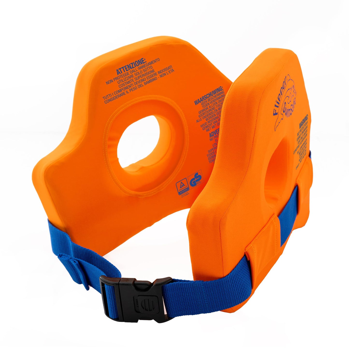 Flipper SwimSafe 1400 - swimming vest for children weighing 11-30 kg, with foam core for safe support while learning to swim, easily adjustable fit with adjustable straps.