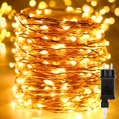 100M LED String Lights with 1000 LEDs Copper Wire, Waterproof Christmas Lighting with 8 Modes for Outdoor Indoor Decoration in Rooms, Christmas, Trees, Garden, Party, Wedding Decor, Warm White