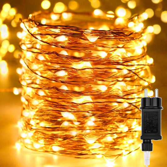 100M LED String Lights with 1000 LEDs Copper Wire, Waterproof Christmas Lighting with 8 Modes for Outdoor Indoor Decoration in Rooms, Christmas, Trees, Garden, Party, Wedding Decor, Warm White