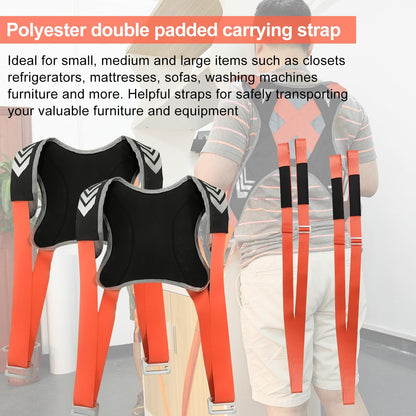 4 Pieces Moving Straps, Polyester Moving Straps for Furniture Movers, Multipurpose Furniture Moving Straps, Double Shoulder Dolly Transport Straps, Suitable for Moving Furniture.
