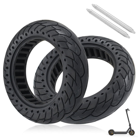 MaxEarn 2 pieces 10 x 2.5 solid rubber tires 60/70-6.5, E-scooter solid tires 10 inches, electric scooter replacement tires accessory for Segway Ninebot Max G30/Max G30D/Max G30 D2.