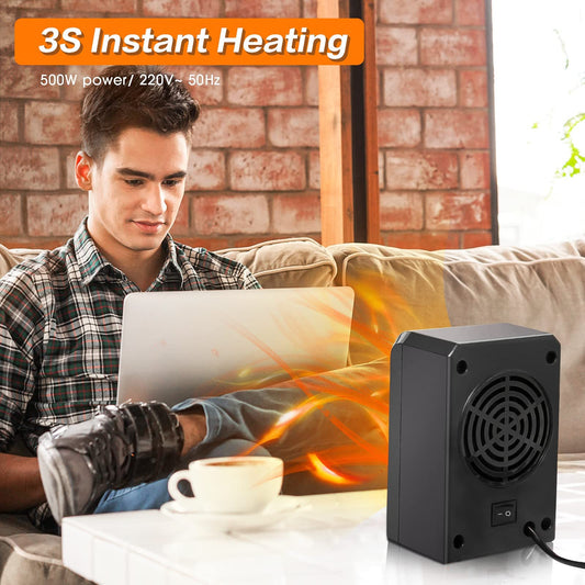 Unipampa Mini Ceramic Heater, Small Electric Heater Energy Efficient Heater, Quiet Ceramic Heater, Overheat Protection, Suitable for Office, Living Room, Bedroom, Bathroom or Terrace.