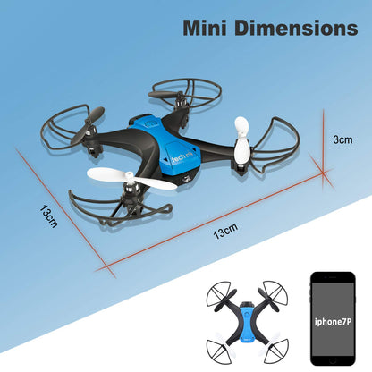 Drone for beginners RC mini drone Dual battery 16 minutes flight time Indoor RC remote-controlled drone 3D flip Altitude hold RC quadcopter remote-controlled for children Girls Boys Toy Gift