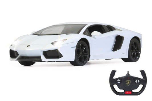 JAMARA Lamborghini Aventador 1:14 2.4GHz - officially licensed, up to 1 hour drive time at 11 km/h, LED lights, perfect replica details, detailed interior, high-quality manufacturing.