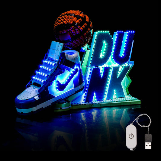 BrickBling LED Light Set compatible with Lego 43008 Nike Dunk x Set (No model), touch dimmer switch decoration lighting set Compatible with Lego Nike Dunk x 43008 Creative Toy