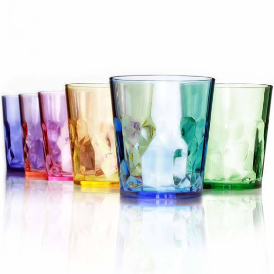 SCANDINOVIA - 400ml Unbreakable Premium Drinking Glasses - Set of 6 - Tritan Plastic Tumbler - BPA Free - Dishwasher Safe - Stackable