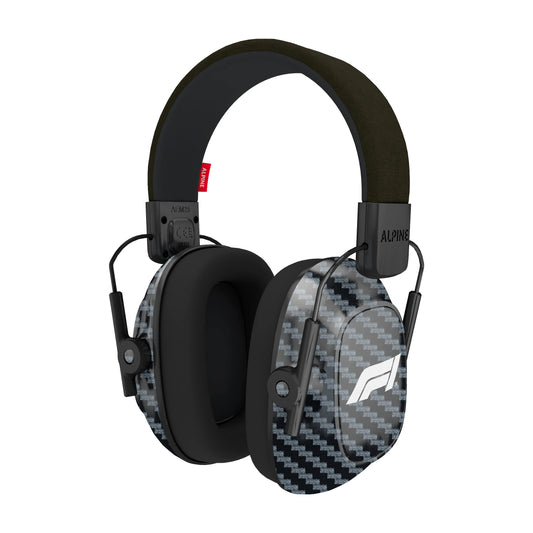 Alpine Racing Pro Earmuff F1® earmuffs for adults - reusable hearing protection for motorsport events and loud environments - noise reduction of 26 dB - high-quality carbon material