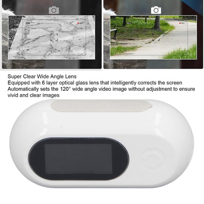 Jectse cat collar camera, no Wi-Fi required, 120-degree wide-angle pet camera, action camera with video recording, pet camera for indoor and outdoor use (White)
