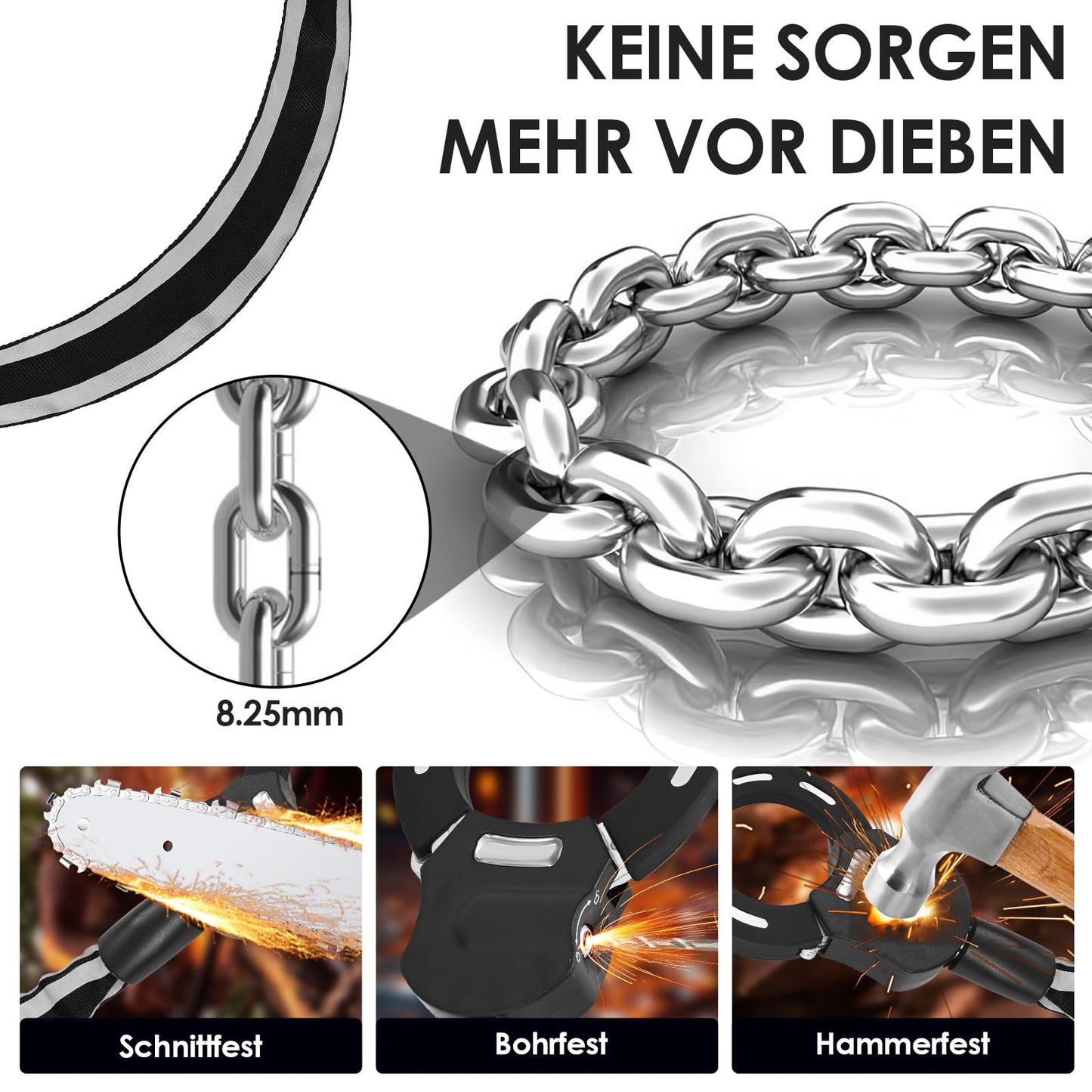 The Shine E-Scooter lock is a bicycle lock, handcuff lock with silicone protection against scratches. Electric scooter lock with storage bag for scooters, strollers.