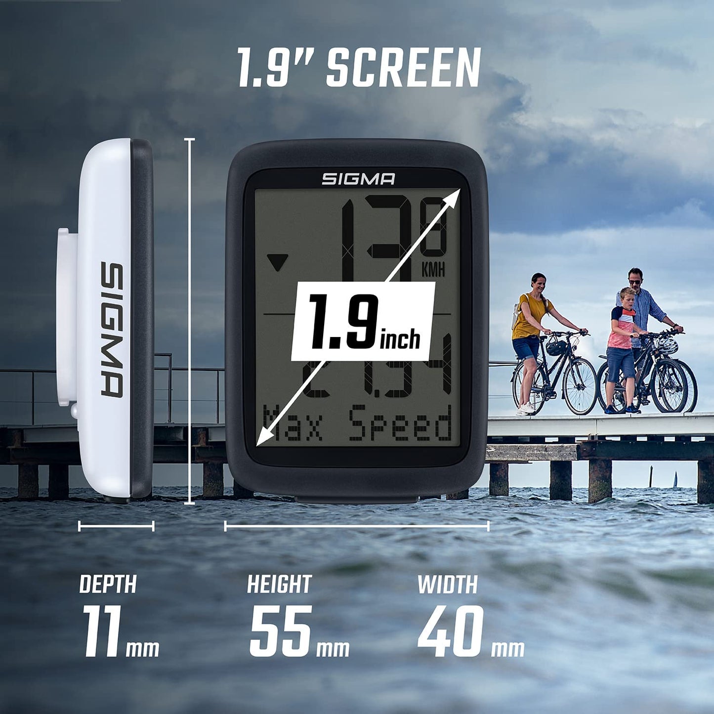 Sigma BC 10.0 WR | wired bike computer with 10 functions | easy to use with large buttons & clear display