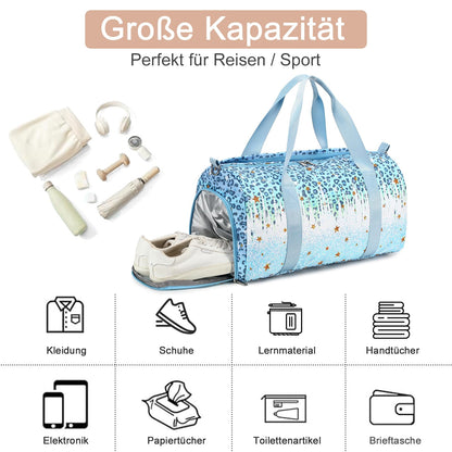 Kids sports bag with shoe compartment and wet pocket. Perfect for swimming, teens, and fitness activities. Ideal for outdoor sports.