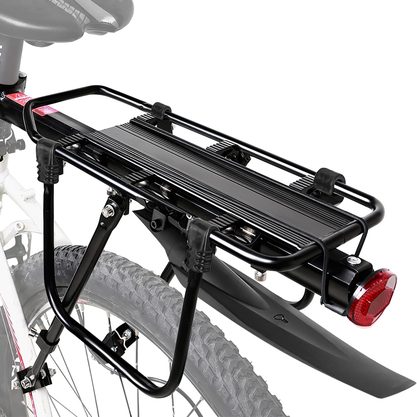 SPGOOD Bicycle Luggage Rack Set [24-29 Inch] Adjustable Universal Aluminum Alloy Mountain Bike Luggage Rack with Reflector, Quick Release, and Mounting, Maximum Load 100kg.
