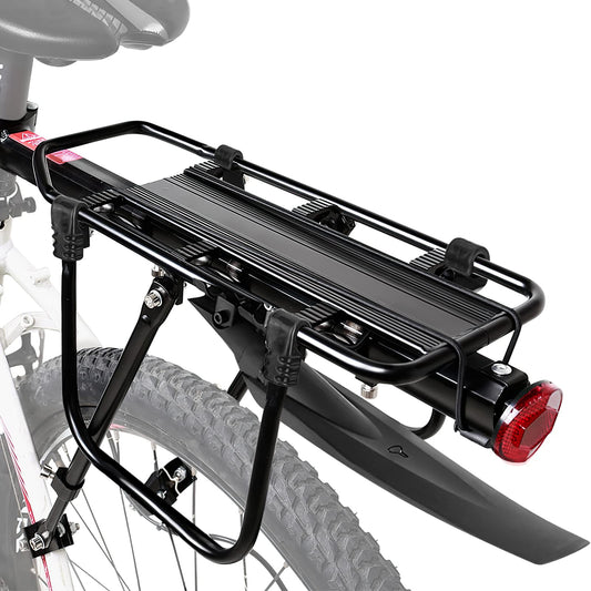 SPGOOD Bicycle Luggage Rack Set [24-29 Inch] Adjustable Universal Aluminum Alloy Mountain Bike Luggage Rack with Reflector, Quick Release, and Mounting, Maximum Load 100kg.