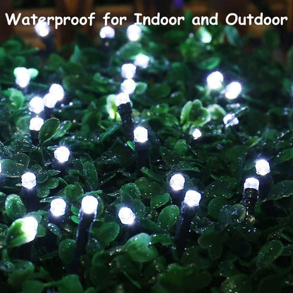 BrizLabs Christmas String Lights Outdoor, 20M 200 LED Outdoor String Lights Electric Christmas Lights Indoor with 8 Modes Waterproof for Room Tree Party Garden Balcony Wedding Celebration Decoration, Cool White