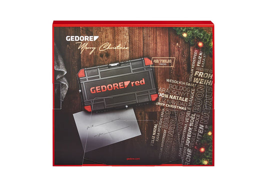 Gedore Red Advent Calendar 2022, 42 pieces, tool calendar for men, men's gift, R49002042.