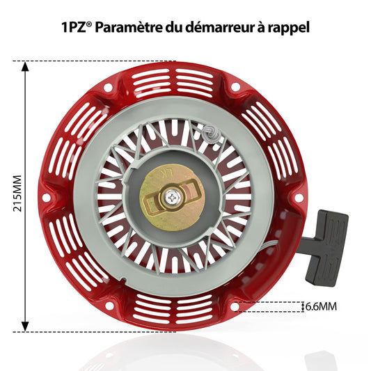 1PZ FPS-X39 Recoil Starter Pull Start Replacement for Honda GX340 GX390 GX610 GX620 188F 11hp 13hp 28400-ZEE3-W01ZA Generator Engine Recoil Starter Reverse Gear