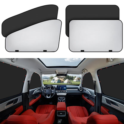 XCBYT Car Sun Shade Side Window Magnetic,4 Pieces Privacy Car Window Sunshade,Car Sun Shade Baby,UV Protection Heat Insulation Car Darkening,More Magnets (TY04S)
