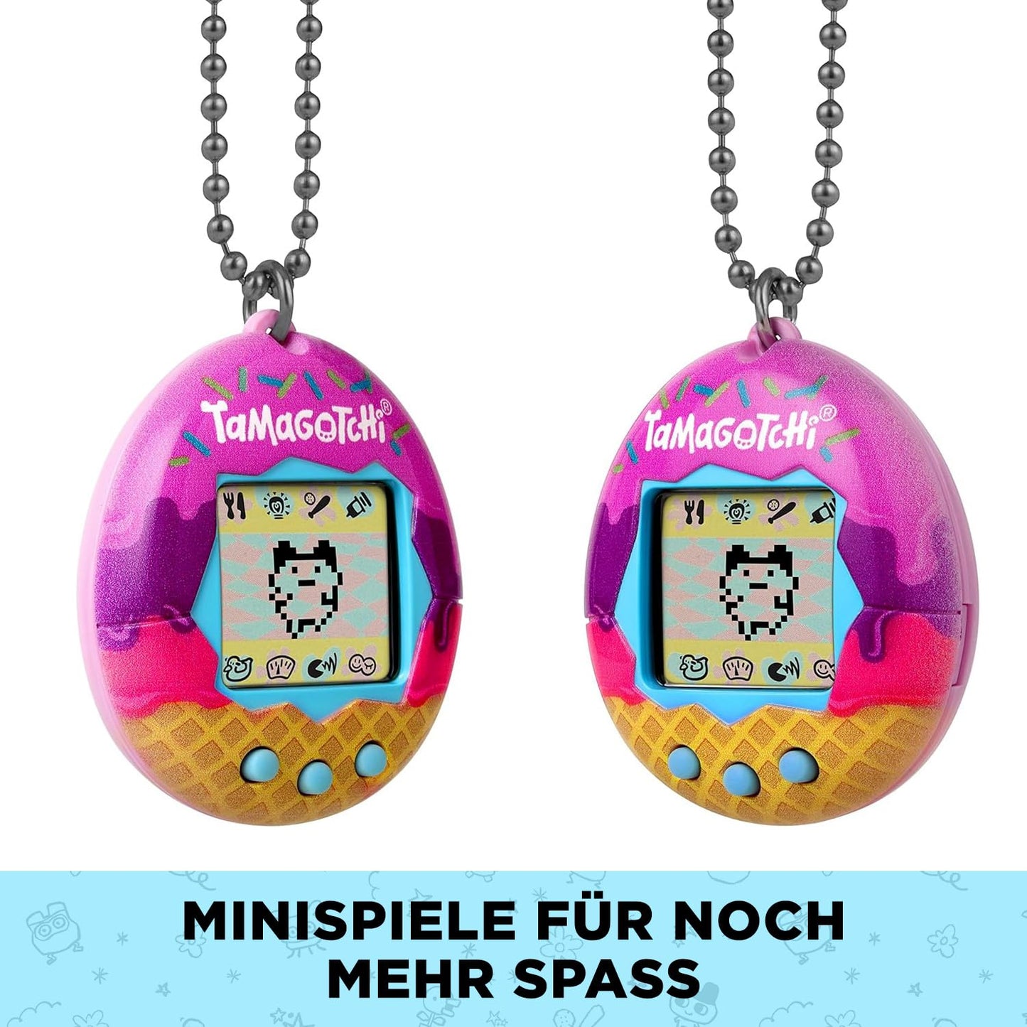 Bandai - Tamagotchi - Tamagotchi Original - Icecream - Electronic virtual pet with color display, 3 buttons and games - Interactive pet in German - Children's toy for ages 8 and up - 42922