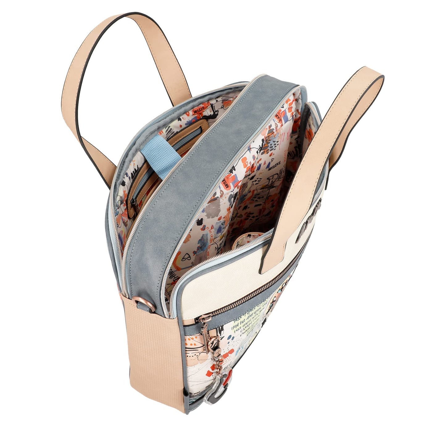 Anekke document bag collection Fun&Music made of faux leather with 2 handles and shoulder strap Dimensions 40 x 30 x 9 cm