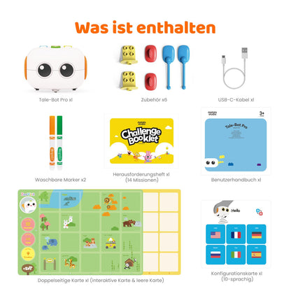 Matatalab Tale-Bot Pro is a programmable robot for children aged 3-5. It comes with a programmable app and command buttons for interactive STEM learning. Great for teaching coding basics.