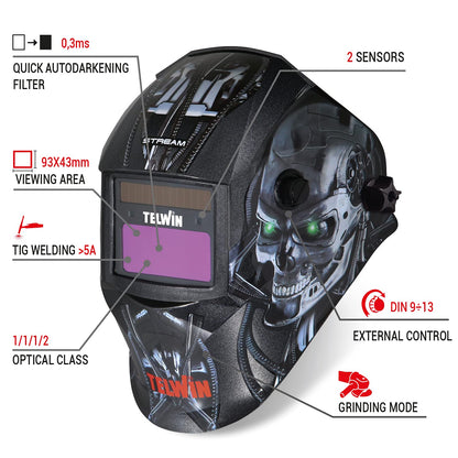 Telwin 804234 Stream Robot welding helmet, Standard
