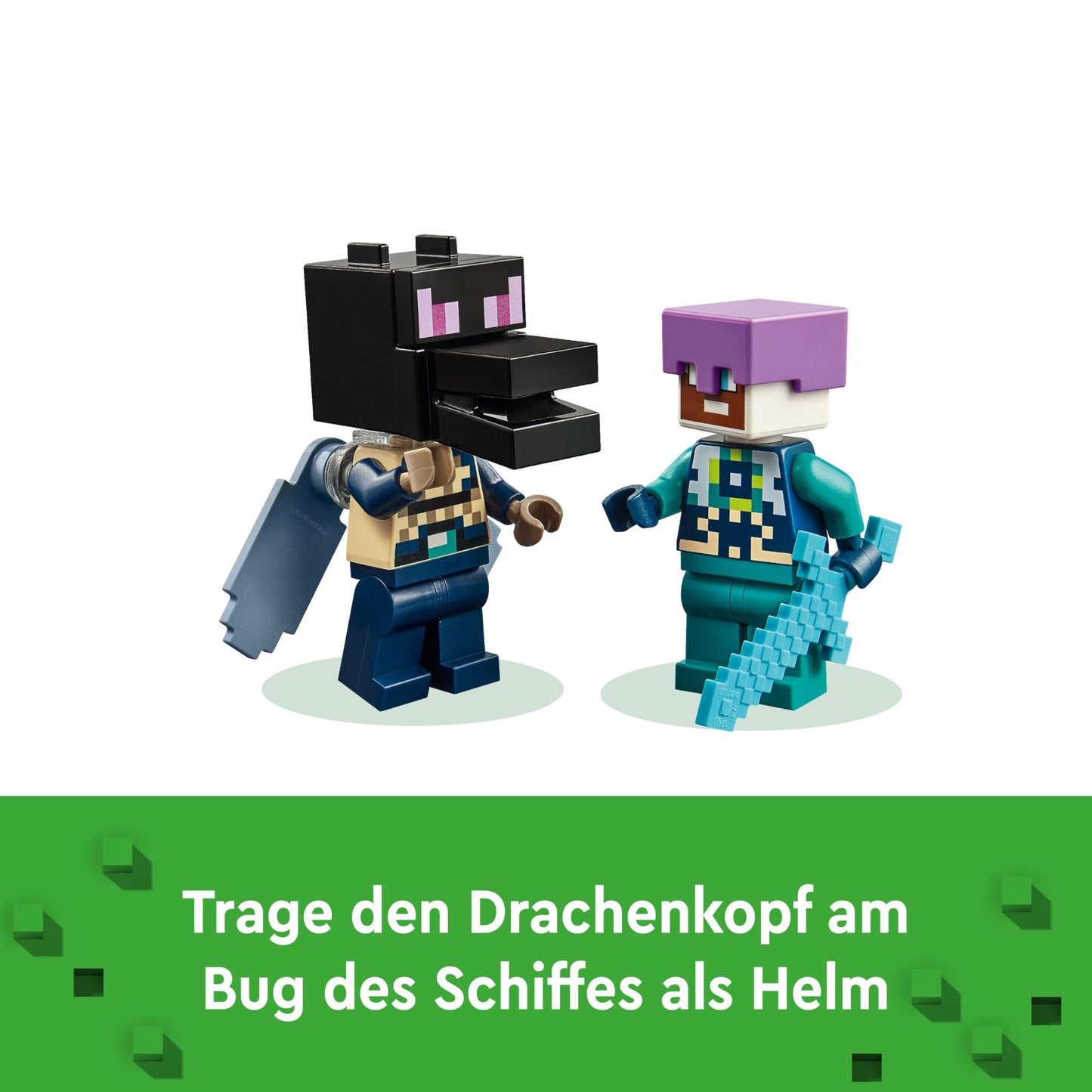 LEGO Minecraft The Ender Dragon and the End Ship - Interactive toy with boat, dragon, and 3 figures, including an Enderman - Creative gamer gift for boys & girls 8+ years old - 21264