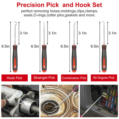 Eaukar Auto Disassembly Tools, 330 Pcs Vehicle Disassembly Trim Removal Wedges Interior Panel Levers, Automotive Tool, Car Panel Removal Tool Car Door Door Panel (Red)