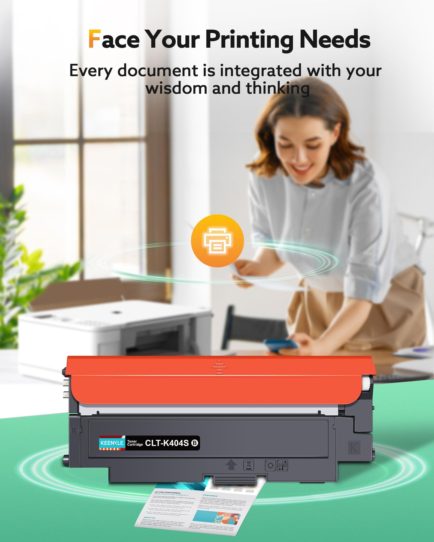 KEENKLE 4-pack CLT-P404C CLT-404S 404S compatible with CLT-K404S P404C for C480w Xpress C480fw C430w C480 C430 C480fn C43X printers Toner C48X Series (Black, Cyan, Yellow, Magenta)