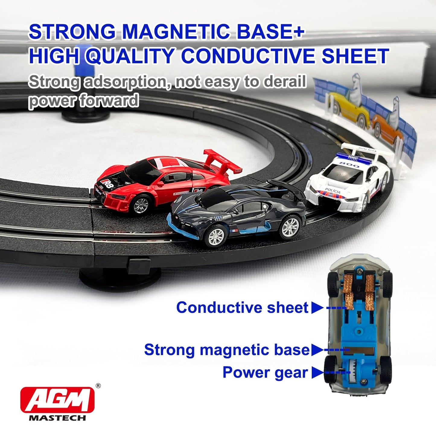 AGM MASTECH High Speed Series Slot Car Race Track Sets - Slot cars, race tracks & accessories Electric race track, Dual electric race track, Electric race car set for girls & boys.
