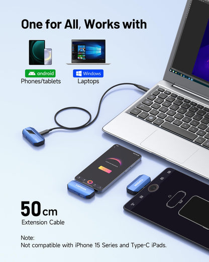 TOPDON Thermal Camera for Android TC001-A, High resolution 512x384 with TISR, 256x192 IR resolution, Temperature range: -20°C to +550°C, for smartphones and tablets.