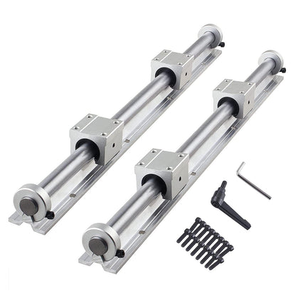 CNCMAN'S 2 pieces of SBR20 1000mm linear guide rail with 4 pieces of SBR20UU linear bearing block and 4 pieces of 20mm end stops for 3D printer.