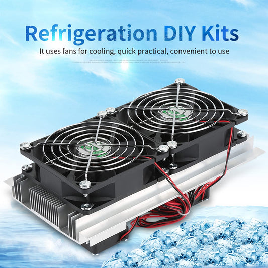 12V 12A thermoelectric Peltier cooling system semiconductor cooler DIY kit mini air conditioning refrigerator.