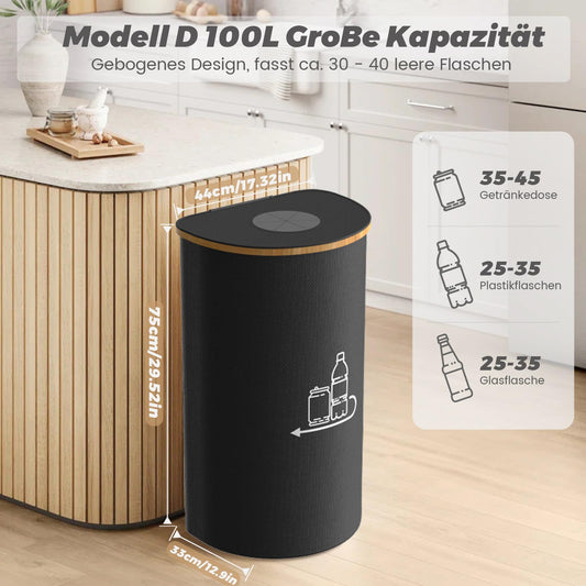 MidingChai 100L deposit bottle collection container with lid, large deposit bottle container, empty container for collecting returns and storing old glass, deposit collection container, gift wrap storage.