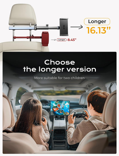 LISEN iPad Tablet Holder Car Center, Universal Car Phone Holder Organizer Accessory Interior Extendable Car for Tablet Holder Car Travel Accessory for iPad Air/Samsung/and 4.7-11 Inch