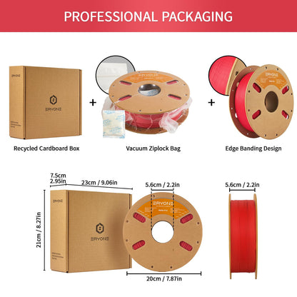 ERYONE Matte PLA 3D Printer Filament 1.75mm, Precision +/- 0.03mm, 1kg 1 Spool, Matte Red