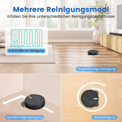 AIRROBO robot vacuum with mopping function, P30 vacuum robot with 3000Pa suction power, 120min runtime, sweep, vacuum, mop 3 in 1 robotic vacuum cleaner for pet hair, carpet, hard floor.