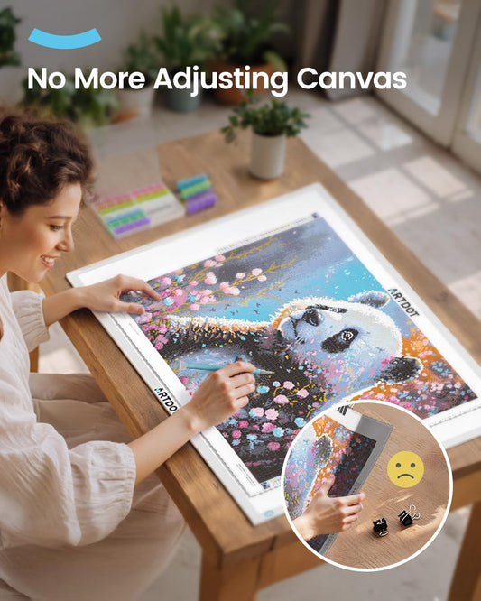 ARTDOT light pad A1 for 5D Diamond Painting accessories, adjustable brightness diamond painting light boards