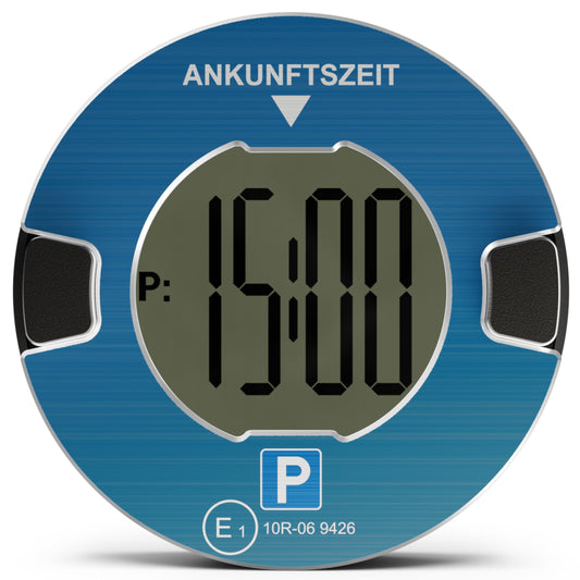 OOONO P-DISC NO1 - Electronic parking disc approved for vehicle use - Automatic digital parking disc with approval from the KBA according to the StVO - Electric parking clock approved for use in cars