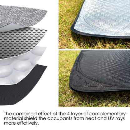 TESBEAUTY Upgraded Tesla camping privacy curtains provide sun protection for camping, sunshades for Tesla Model Y UV blockers with 4-layer material, 7 pieces.