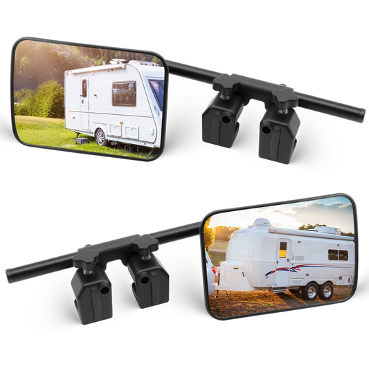 KAOLALI Caravan Mirror Car, 2 Pieces Universal Side Mirrors, Car Double Side Mirror, Caravan Mirror, Universal Mirror for all common vehicle types (2 Pieces)