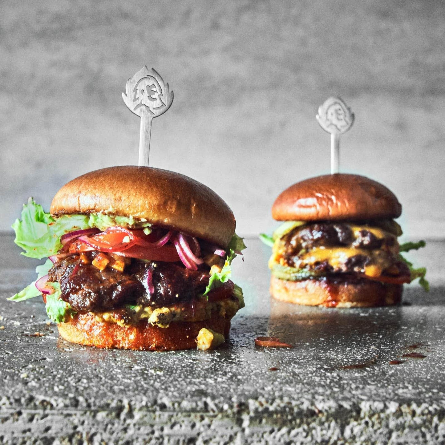 BURNHARD Burger spikes, 6 pieces, made of stainless steel, metal spikes with wide grip area, 15 cm long shashlik spikes, as meat spikes or grill spikes.