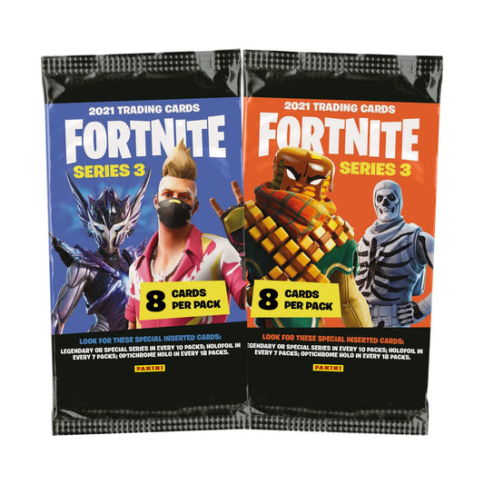 Panini Fortnite Series 3 Trading Cards - Hobby box with 18 flowpacks.
