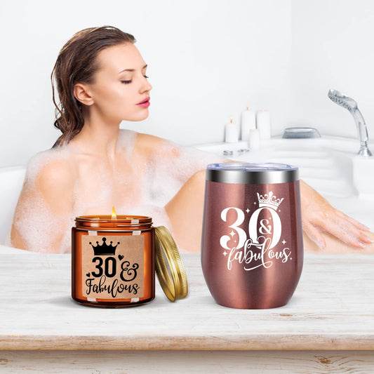 Tecanne 30th birthday gifts for women, personalized gift basket for your wife, best friends, sisters, daughter, happy 30th birthday gift ideas for her.