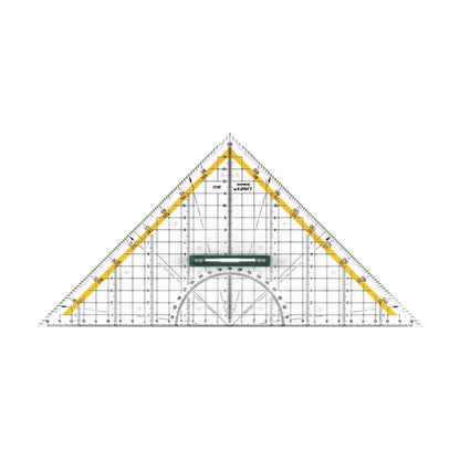 Idena 20066 - compass in case, 11-piece set, with protractor, ruler, spare leads for compass & Linex plastic protractor with handle, 30 cm, shatterproof and transparent