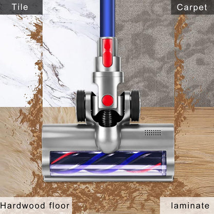 Brush compatible with Dyson V7, V8, V10, V11, V15 vacuum cleaners. Electric brush with direct drive and 4 front lights for hard floors and low-pile carpets.
