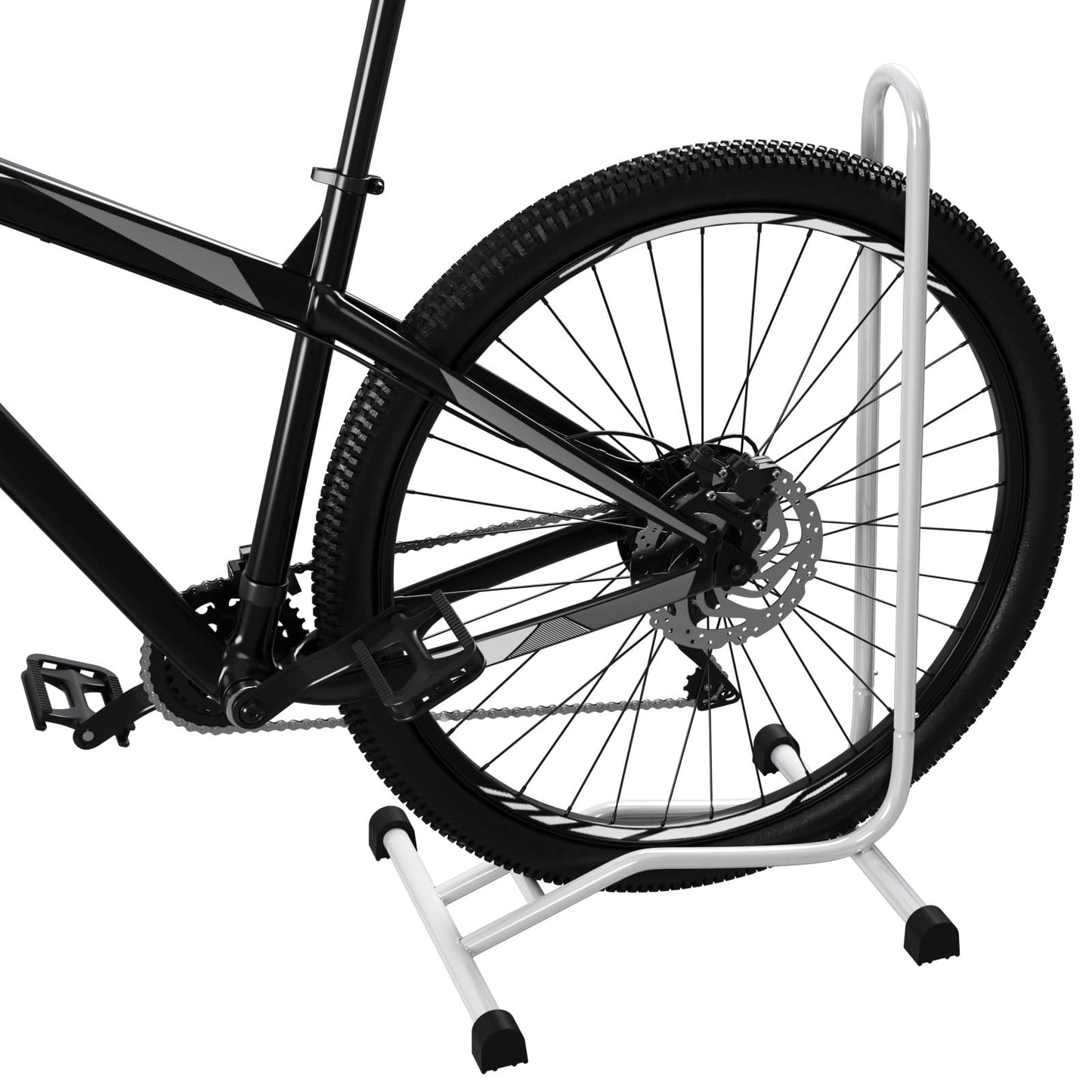 2 x WELLGRO® bike stand - steel, secure footing - color white