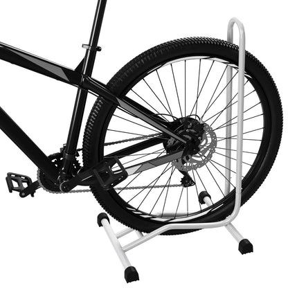2 x WELLGRO® bike stand - steel, secure footing - color white