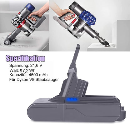 KUNLUN V8 Battery 21.6V V8 Replacement Battery for V8 SV10 Battery Li-Ion Battery for V8 Absolute/V8 Animal/V8 Fluffy V8 Motorhead V8 Slim Exclusive Cordless Handheld Vacuum Charger