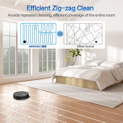 AIRROBO robotic vacuum cleaner with mopping function, P30 vacuum robot, 3000Pa suction power, 3 in 1 robot vacuum for pet hair, carpet, hard floors, mop robot with remote control, 120min runtime